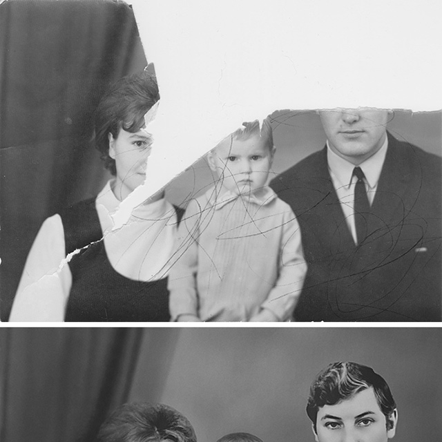 Реставрация снимка с помощью донорских фото, 2025 г.